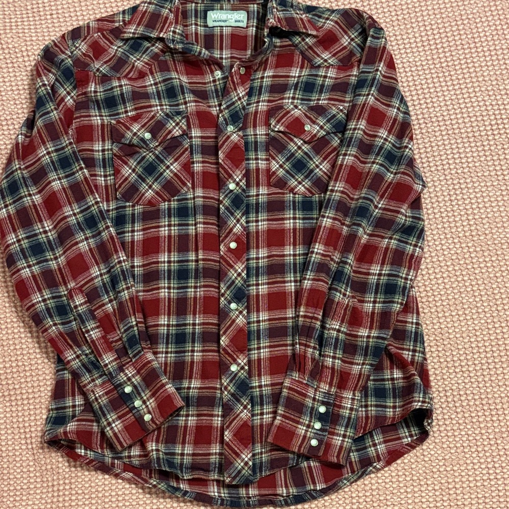 Wrangler Red and Blue Plaid Shirt